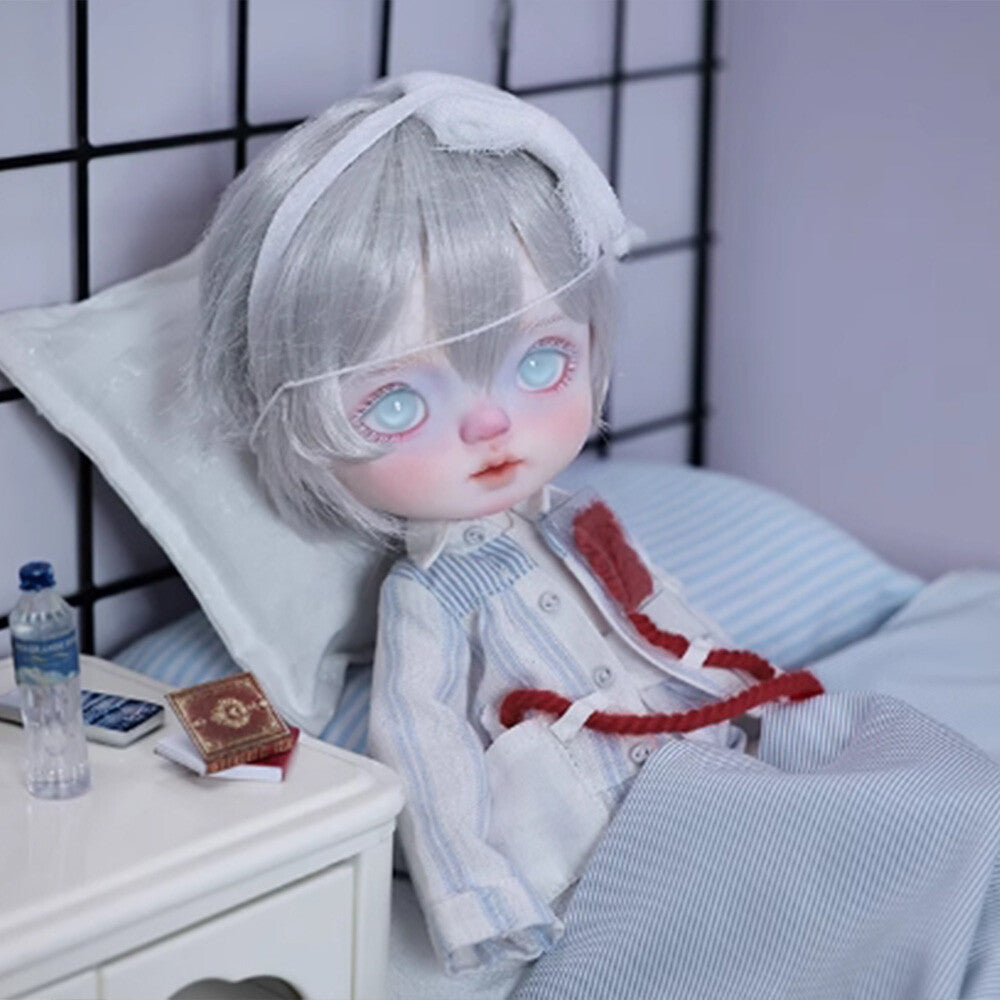 1/6 BJD Doll Ball Joint Resin Face Makeup Full Set Xiao'an Hospital Gown Girl