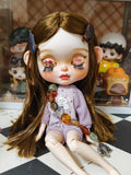 Custom Handmade Blythe Doll Full Set Outfit Wig Hair Girl 1/6 Doll BJD OOAK Gift