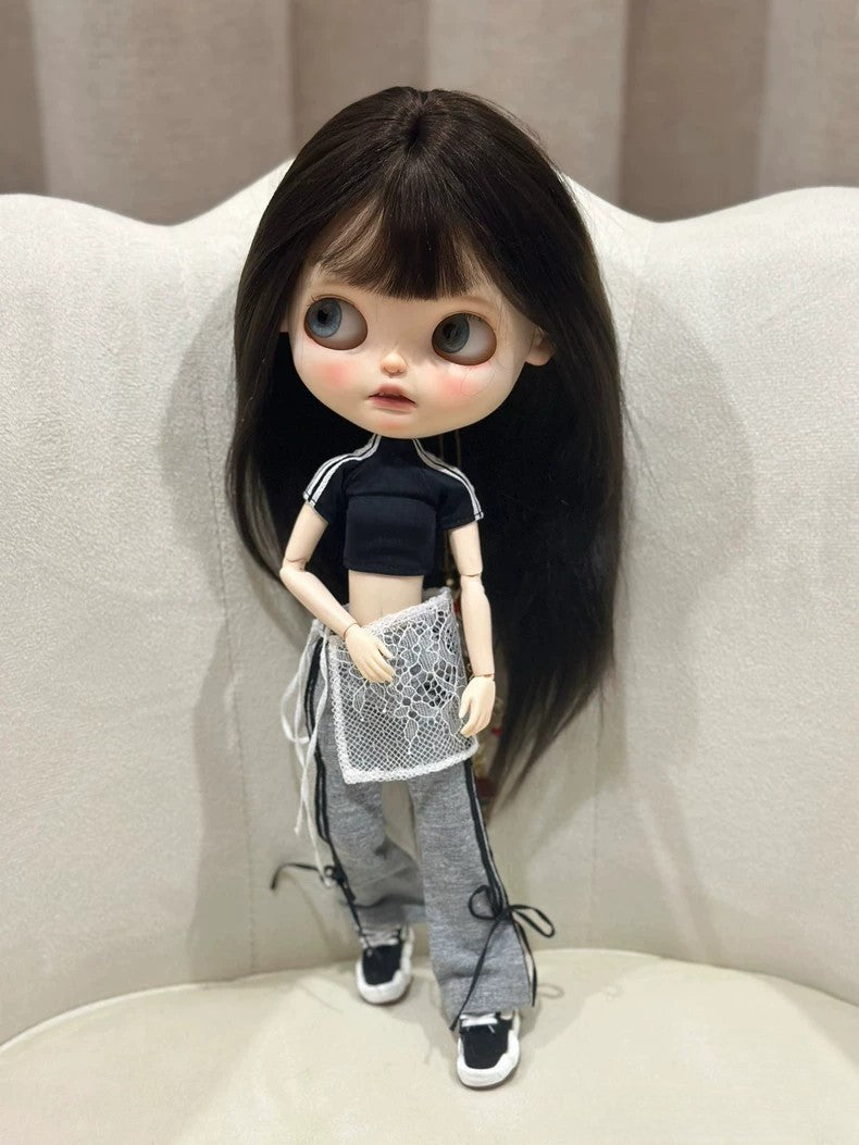 1/6 BJD Blythe Doll Wigs Landazz Hair Long Wavy Wig Soft Mohair Handmade DIY Toy