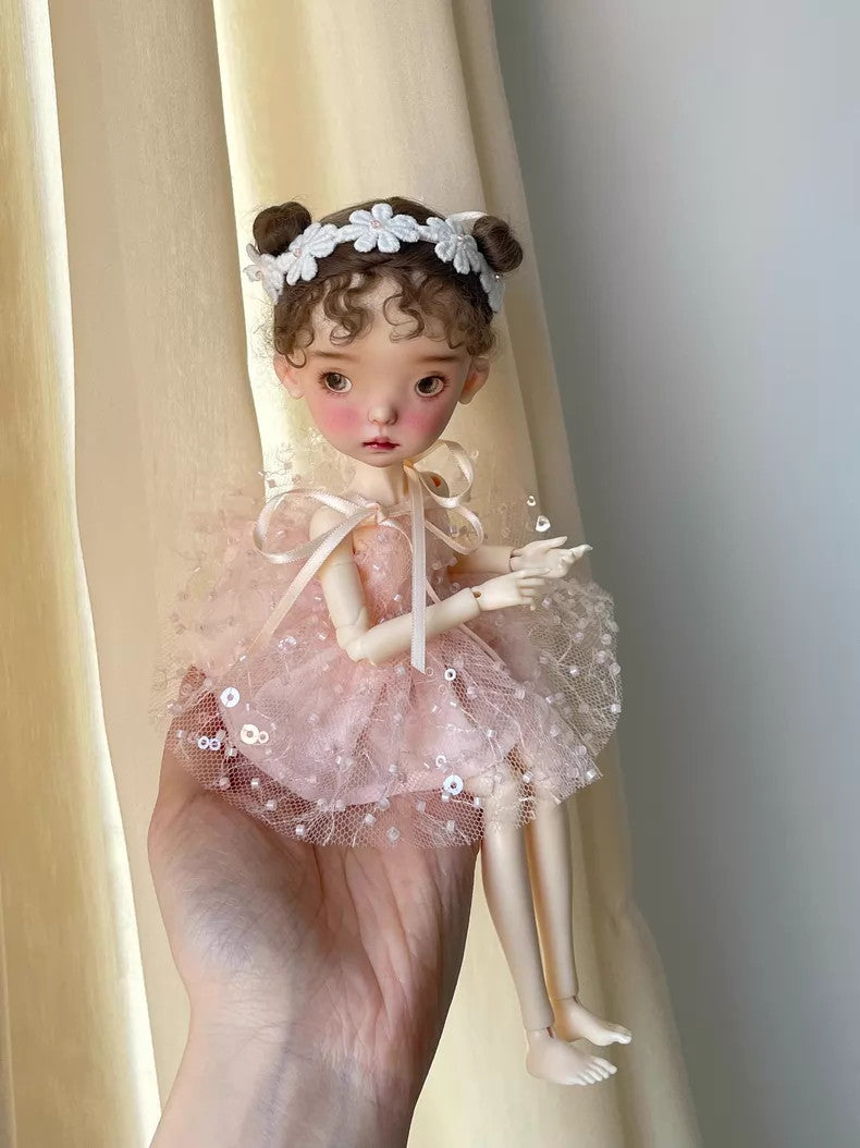 Full Set BJD Doll 1/6 Landoudou Face Make UP Wig Clothes Dress Shoes Girls Gift