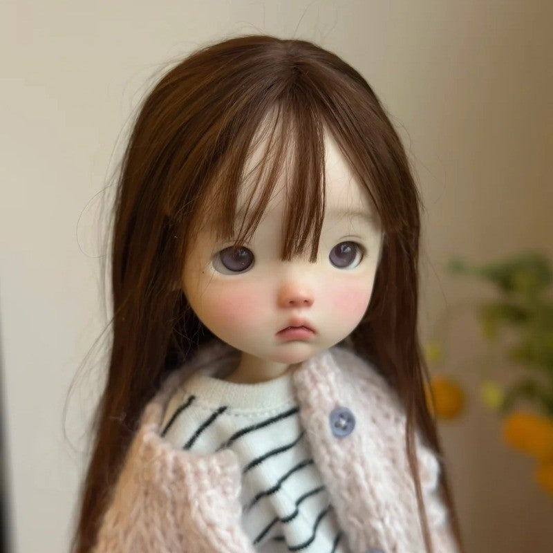 1/6 BJD Doll Lucky Girl Nude joint Resin Body Free Eyes Face Handpainted DIY Toy