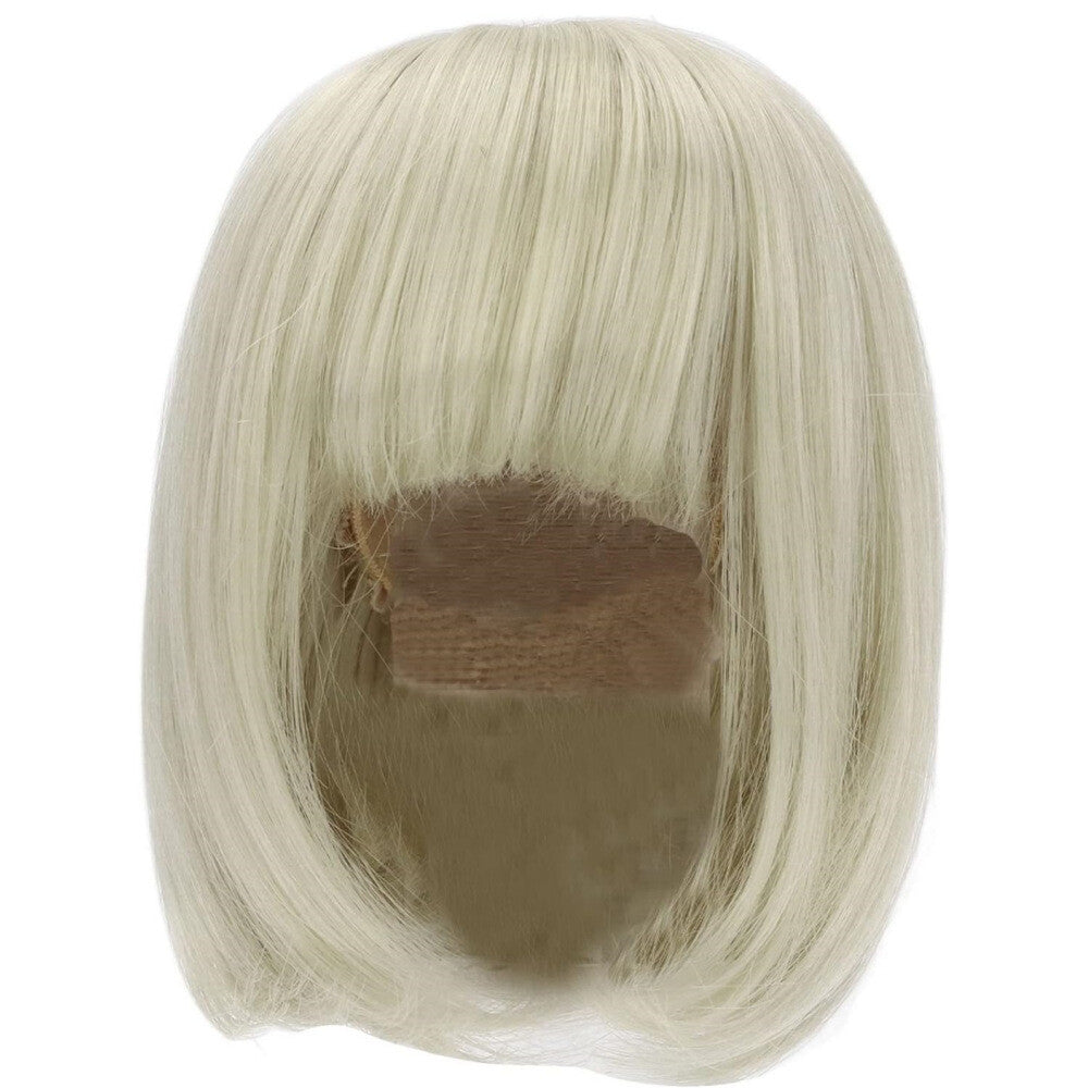 New 1/6 1/4 1/3 BJD SD Doll Short Wig Soft with Neat Bang Ball Jointed Doll Hair