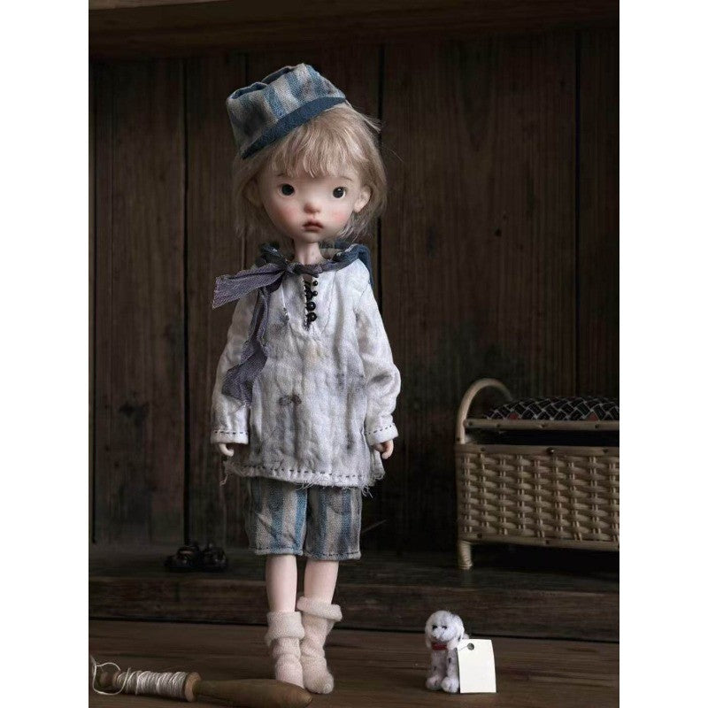 Nude 1/6 BJD Doll SD Jointed Doll Face Makeup Eyes Resin Landoudou Girl Handmade