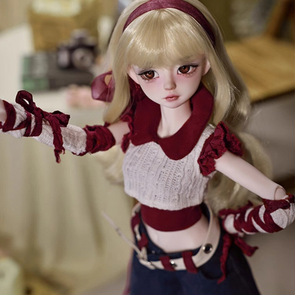 1/4 BJD Doll Ball Joint Doll Contrasting Vintage Girl Bare Doll Handmade Gifts