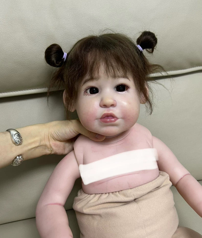 Custom Made Reborn Baby Doll 30Inch Hand-Rooted Hair Realistic Toddler Girl Art Collect Gift-