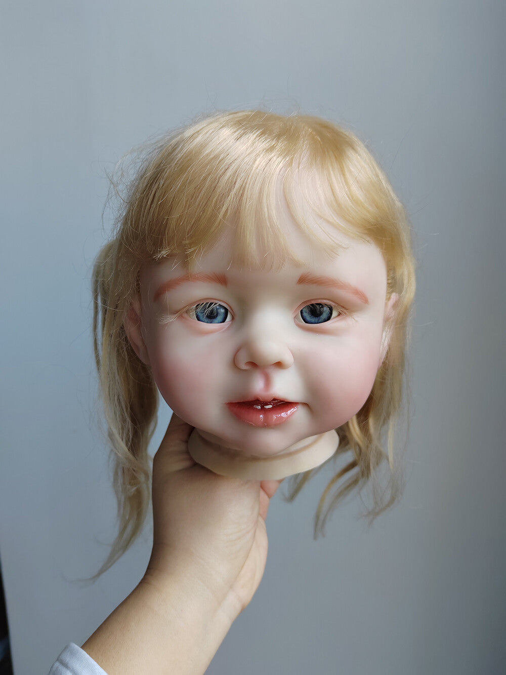 28" Reborn Baby Doll Artist Painted Kit Toddler Girl Rooted Hair Cloth Body Gift-