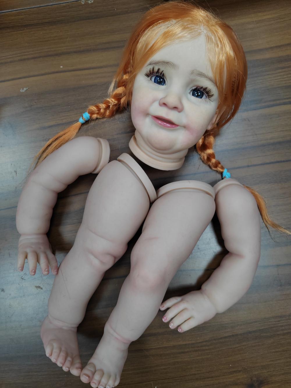 Custom Made Genesis Painted 26" Reborn Dolls Kit Zoe  Orange Hair Toddler Girl Artist Painted Unassembled DIY Toy-