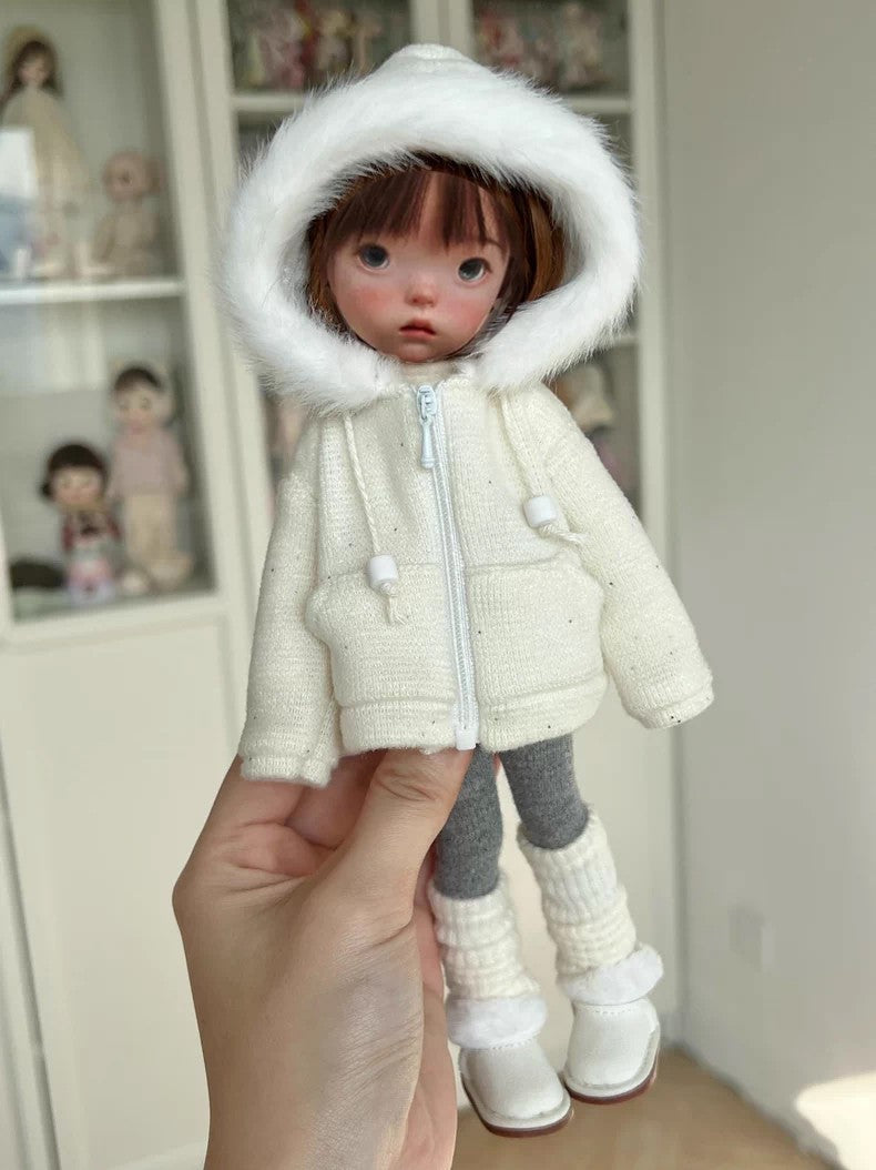 Full Set BJD Doll 1/6 Face Makeup + Wig +Clothes Shoes Landoudou Girl Women Gift