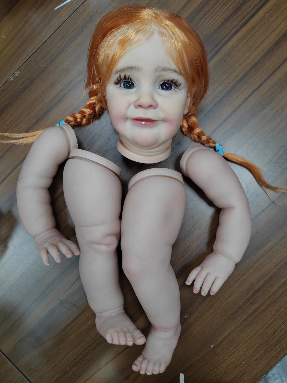 Custom Made Genesis Painted 26" Reborn Dolls Kit Zoe  Orange Hair Toddler Girl Artist Painted Unassembled DIY Toy-