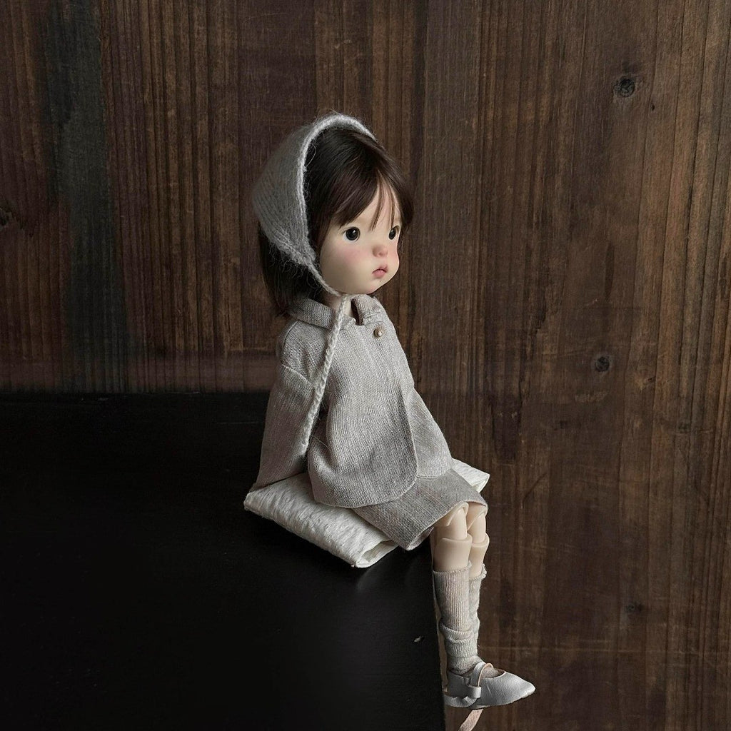 Landoudou Resin 1/6 BJD Doll Jointed Free Eyes Face Makeup Handmade Girl Gifts