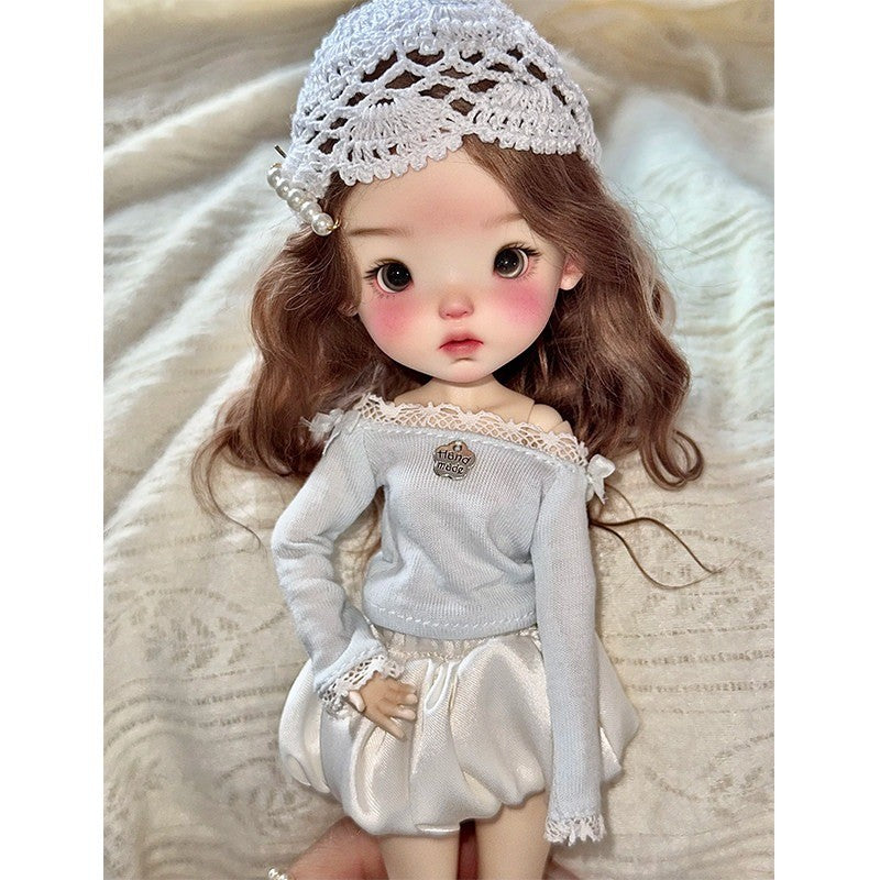 1/6 BJD Doll Resin Ball Jointed Nude Body Girl Handpainted Face Makeup Eyes Toys