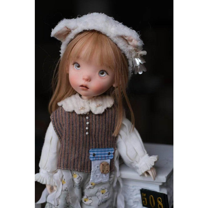 Landoudou 1/6 BJD Doll Girl Resin Jointed Body Head+ Eyes + Face Handpainted Toy