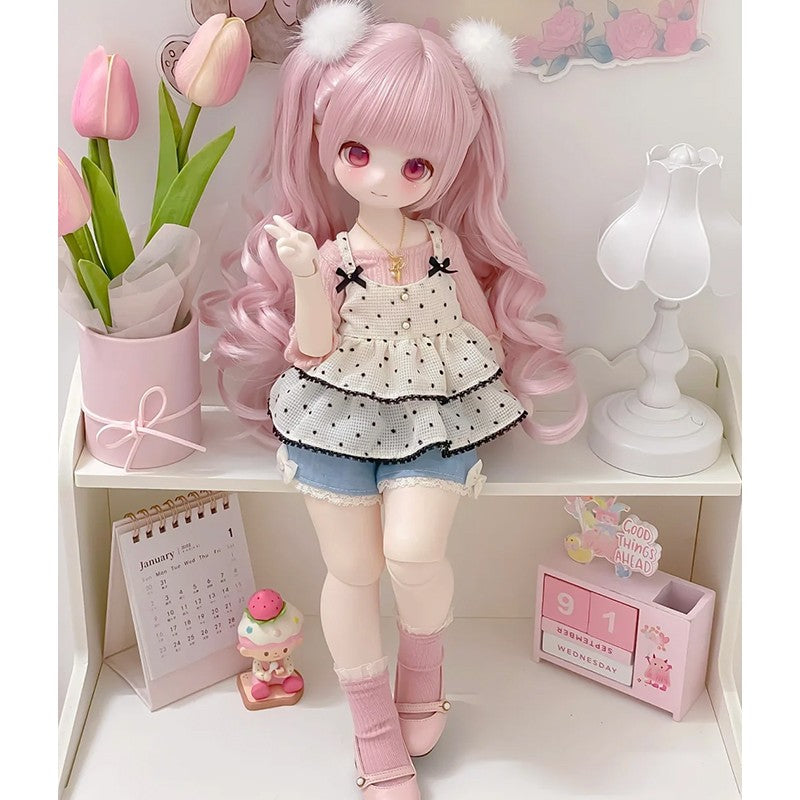 1/4 BJD Doll MDD Resin Joint Eyes Face Makeup Girl Full Set Handmade Xmas Gift
