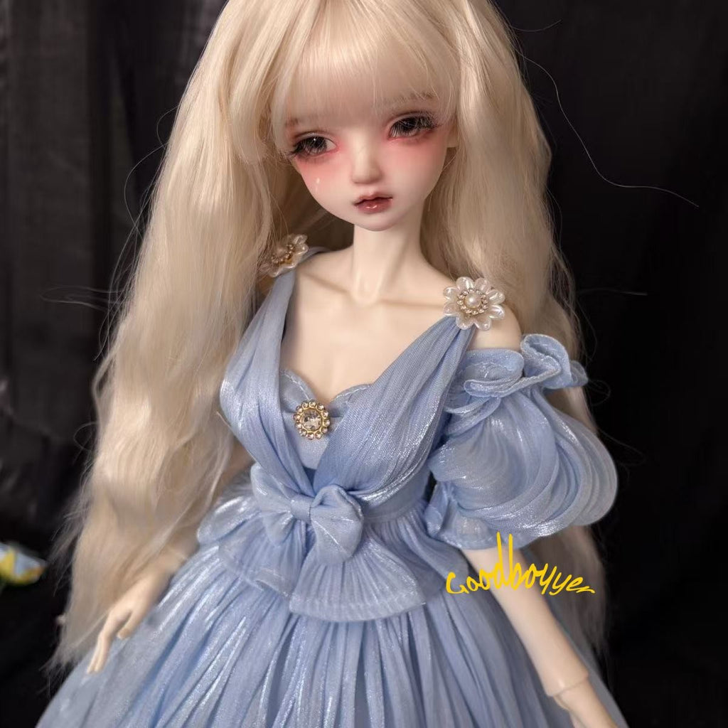 Sky Blue Lolita Long Dress Top + Skirt Clothes for 1/4 MSD BJD Doll DIKA AOD AF