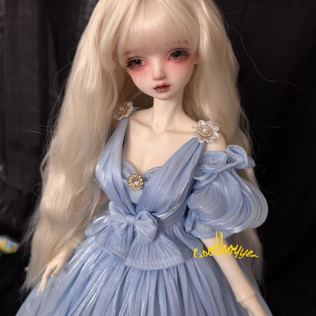 Sky Blue Lolita Long Dress Top + Skirt Clothes for 1/4 MSD BJD Doll DIKA AOD AF