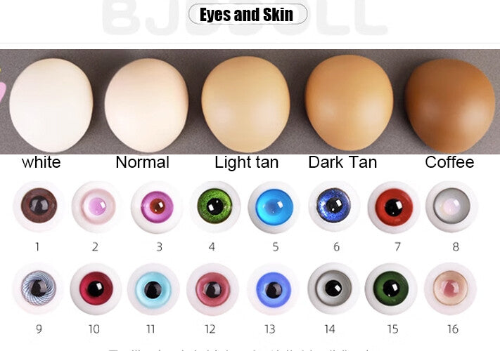 Full Set BJD Doll 1/6 Landoudou Face Makeup Wig Clothes Hat Shoes Girl DIY Gifts