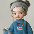 New BJD 1/6 Doll Resin Face Makeup Eyes Handmade Nude Playful Girl Collect Gifts