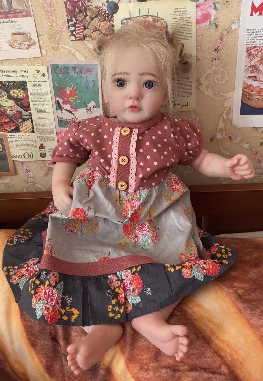 Custom Made 24in Lifelike Reborn Baby Doll Ayana  Toddler Girl Artist Finished Dolls Real Life Gift