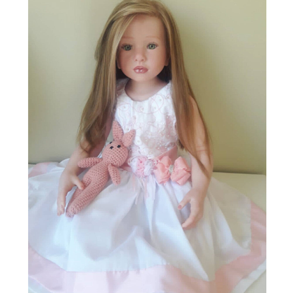 Custom Made 40inch Toddler Girl Reborn Doll Aloenka Painted Kit With Cloth Body Connector-