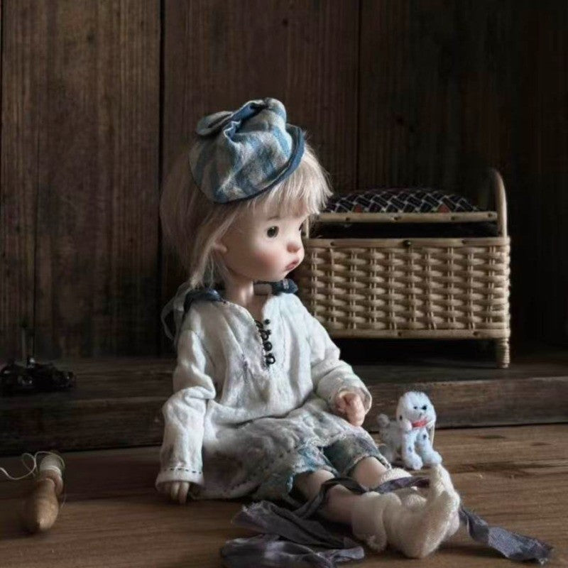Nude 1/6 BJD Doll SD Jointed Doll Face Makeup Eyes Resin Landoudou Girl Handmade