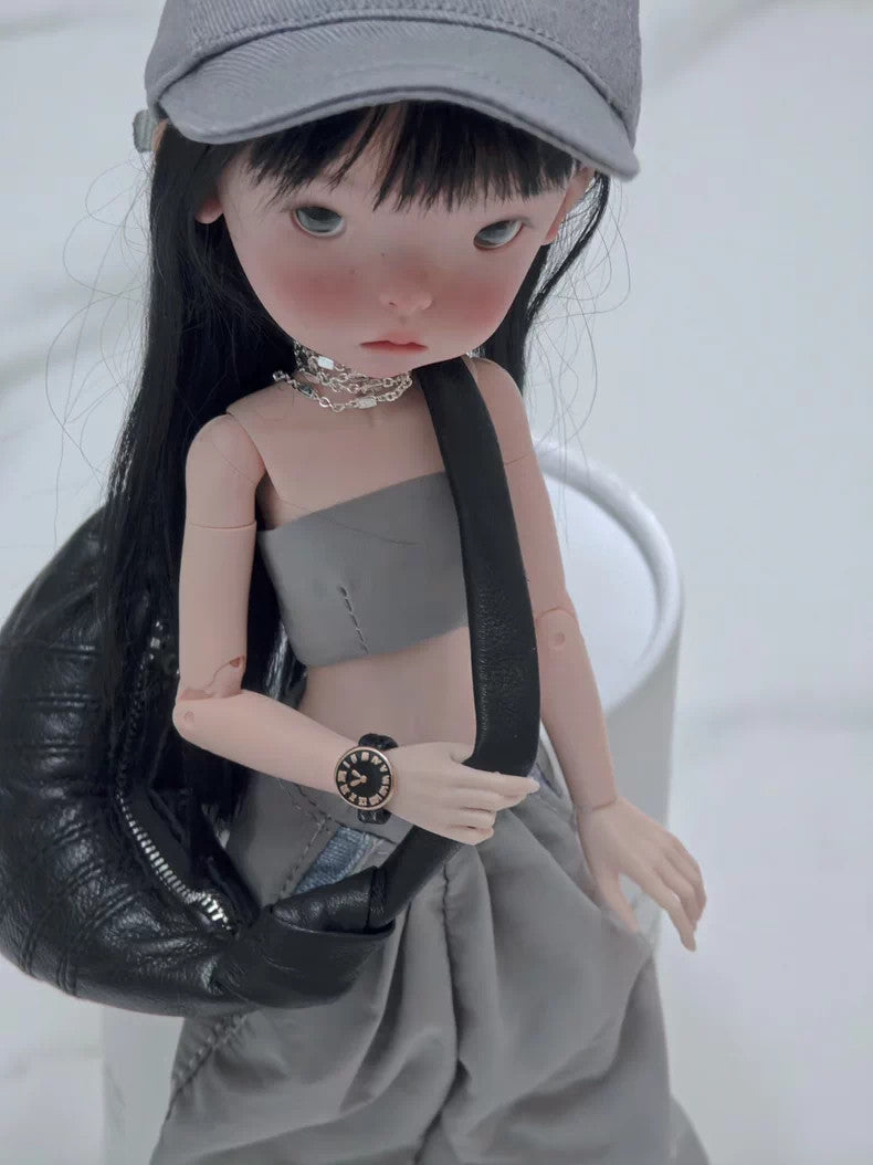 1/6 Full Set BJD Doll Jointed Face up Eyes Wig Clothes Landoudou Handmade Gift