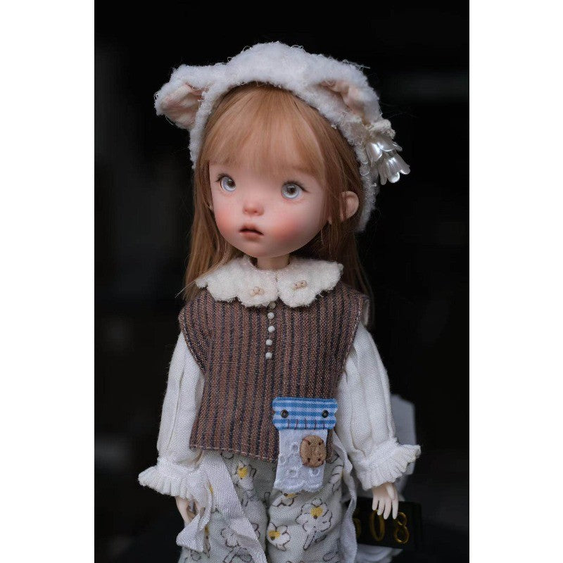 Landoudou 1/6 BJD Doll Girl Resin Jointed Body Head+ Eyes + Face Handpainted Toy