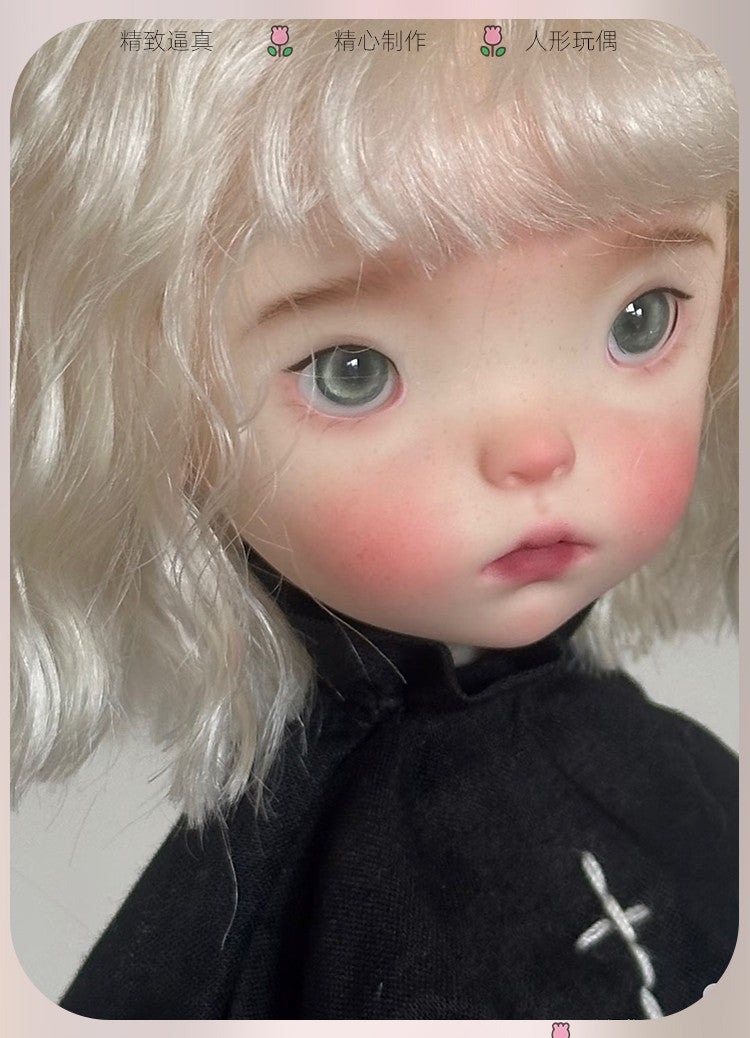 Landoudou Girl Gift Handmade 1/6 BJD Doll Resin Joint Bare Doll Eyes Face Makeup-