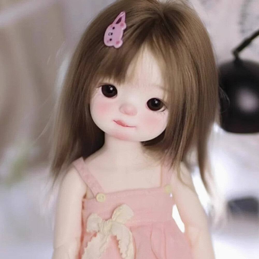 BJD 1/6 Doll SD Jointed with Face Makeup Big Eyes Lovely Resin Girl Handmade
