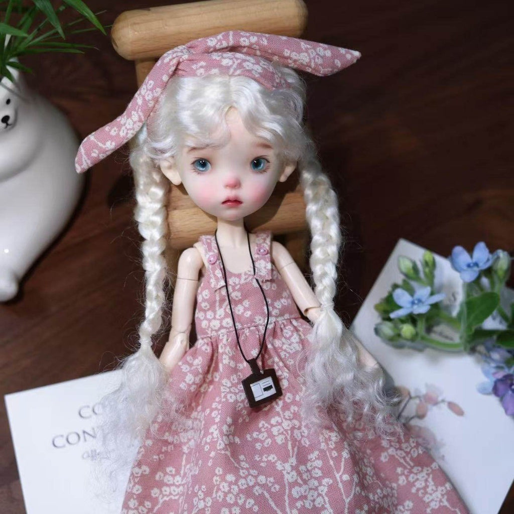 Landoudou BJD 1/6 Girl Doll Nude Resin Eyes+Face up Figure Toy White/Normal Skin