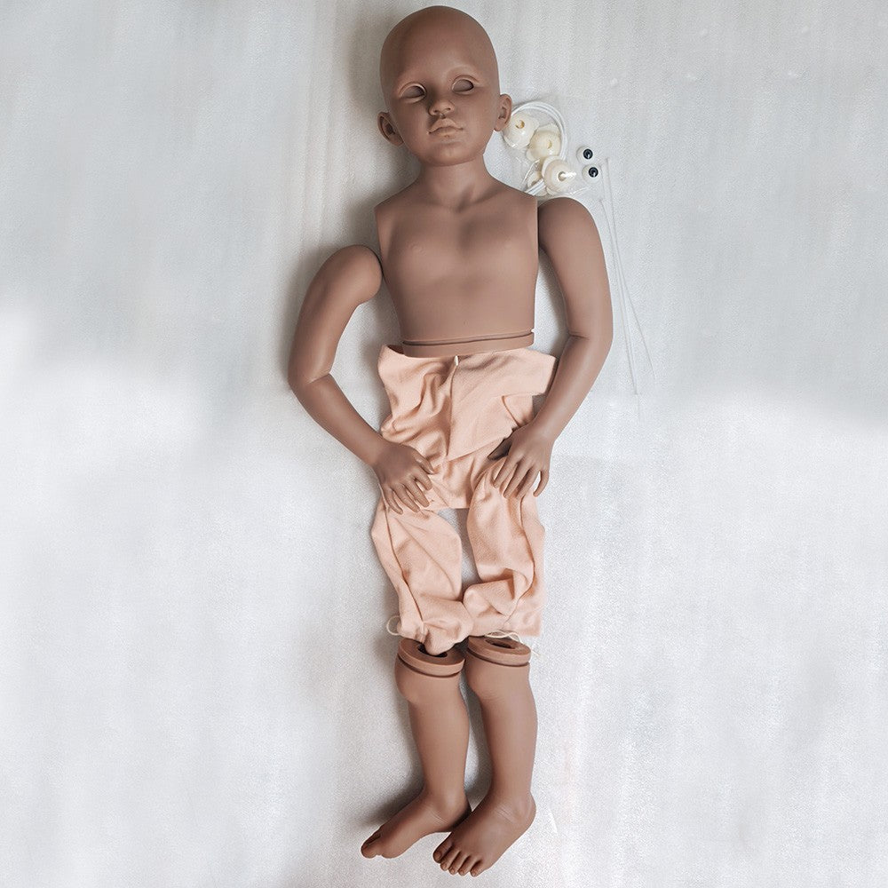 Reborn Doll Kit 46 Inch Black Skin Blank Unpainted  Shakirah Vinyl Mold DIY Kit for Artist-