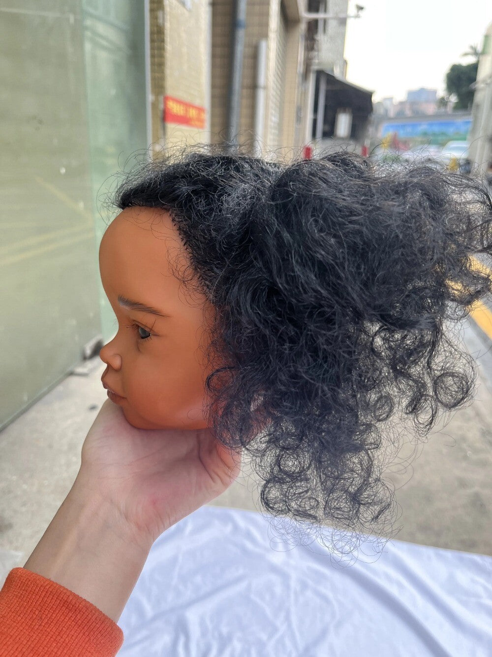 Custom Made 32inch Reborn Baby Meili African Girl Unassembled 3 Dark Skin Girl Toddler Painted Kit Rooted Hair-