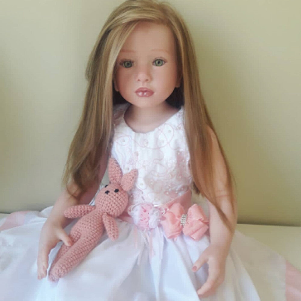 Custom Made 40inch Toddler Girl Reborn Doll Aloenka Painted Kit With Cloth Body Connector-