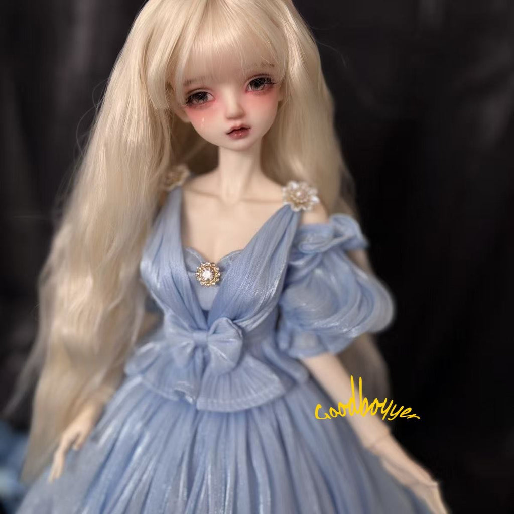 Sky Blue Lolita Long Dress Top + Skirt Clothes for 1/4 MSD BJD Doll DIKA AOD AF
