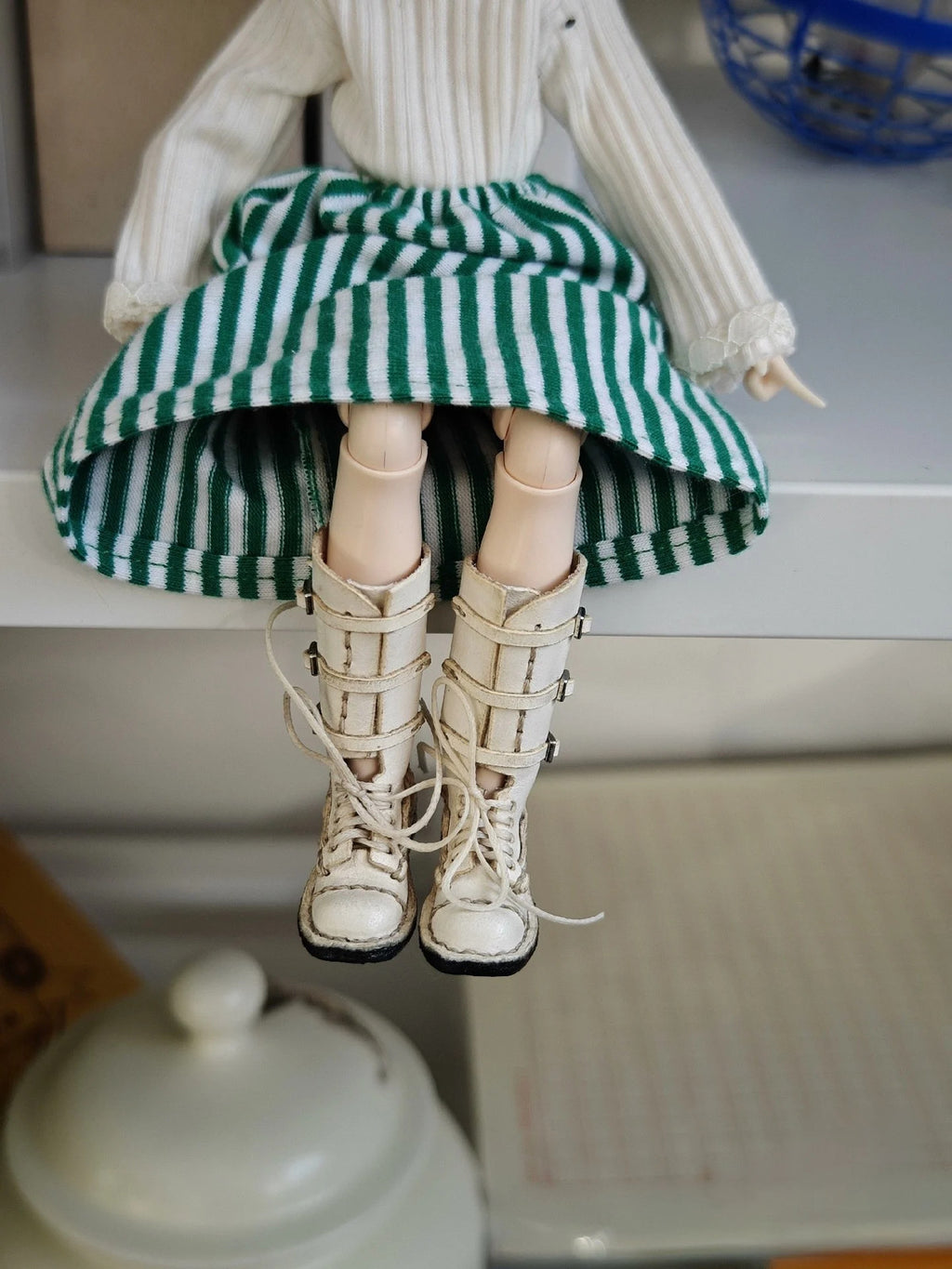 1/6 Blythe BJD Doll Retro Buckle Boots Doll Shoes ob24 ob22 Doll Accessories Toy