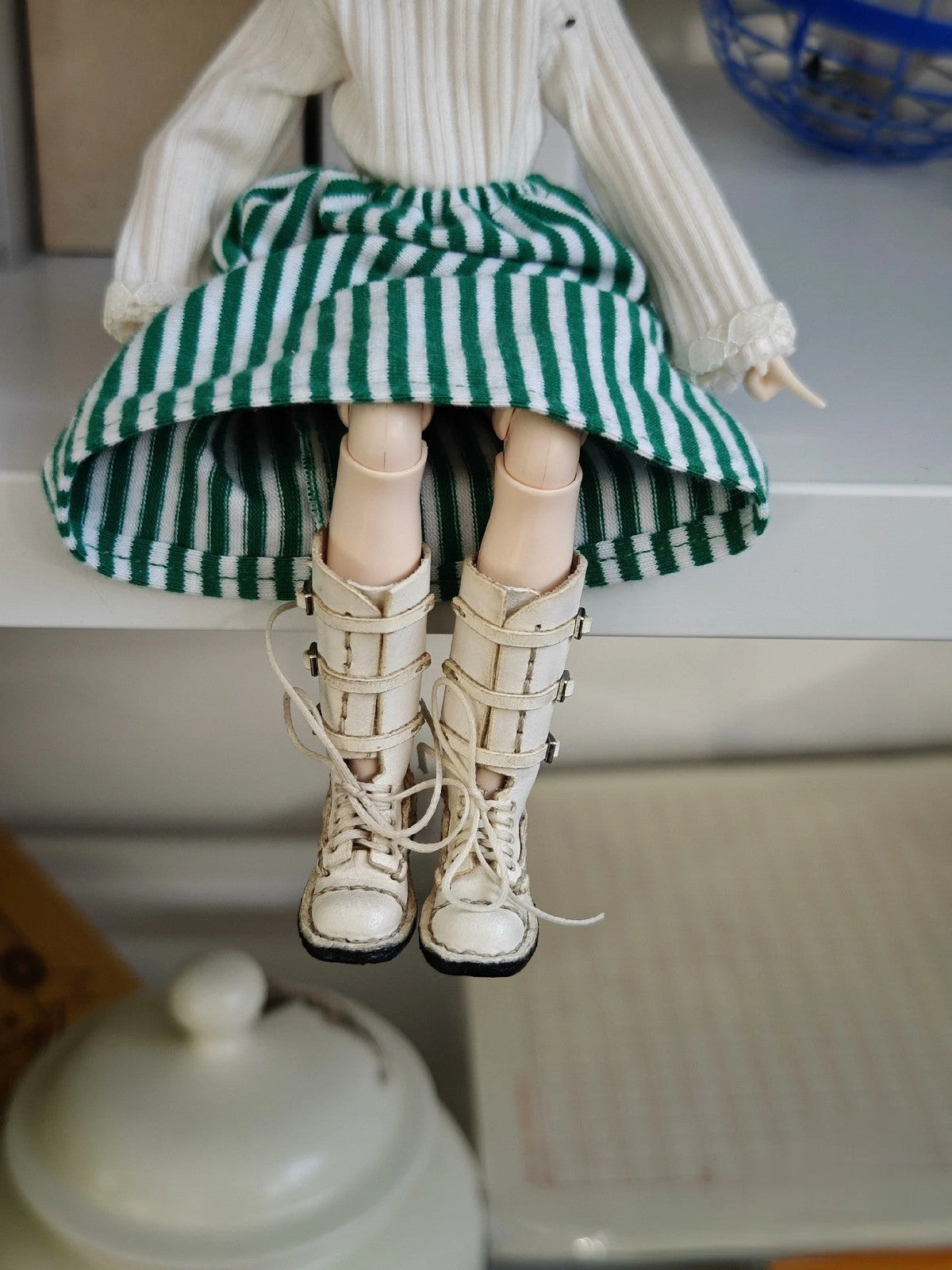 1/6 Blythe BJD Doll Retro Buckle Boots Doll Shoes ob24 ob22 Doll Accessories Toy