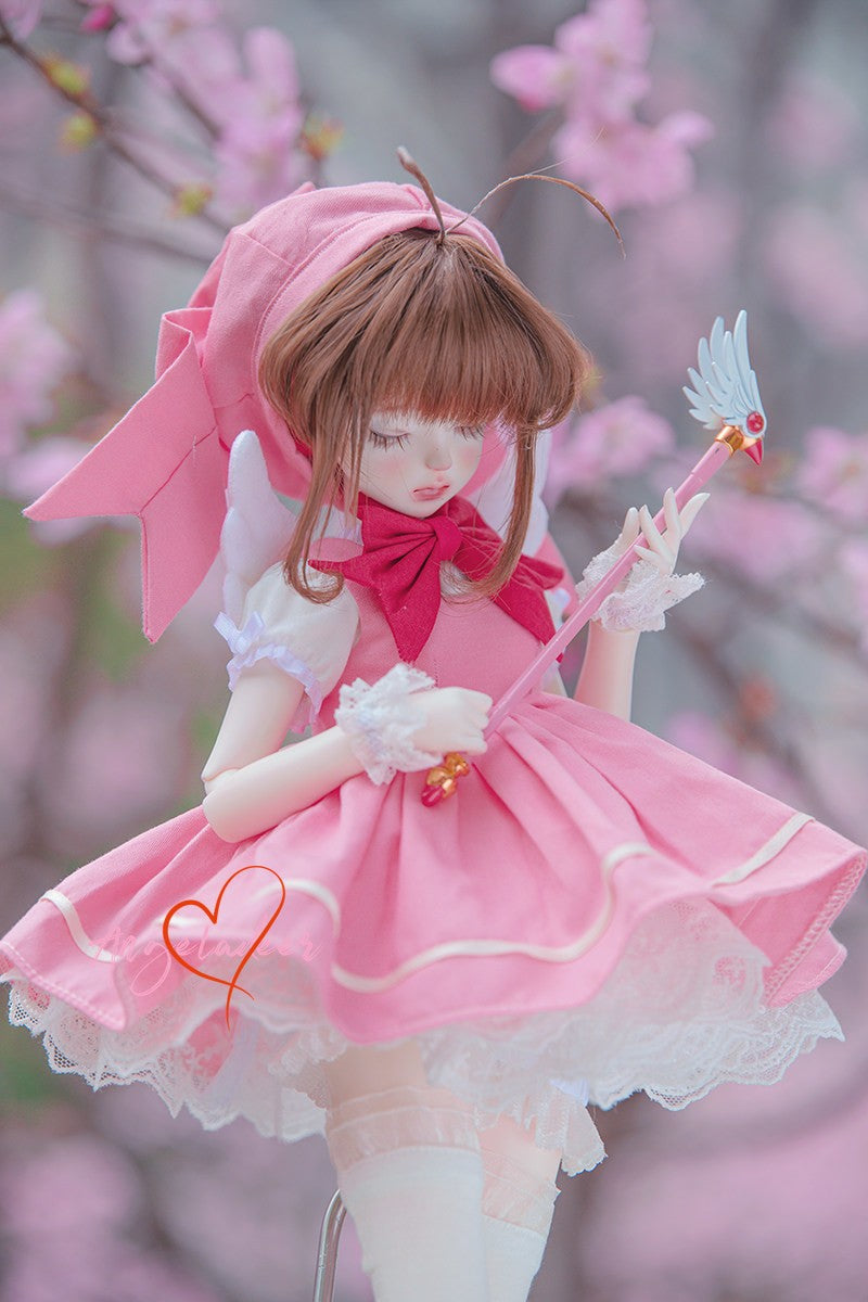 1/4MSD BJD Doll Clothes Magic Girl Battle Dress 6 Pcs Full Set Cosplay Outfit #2-