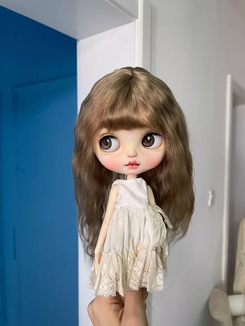 1/6 BJD Blythe Doll Wigs Landazz Hair Long Wavy Wig Soft Mohair Handmade DIY Toy