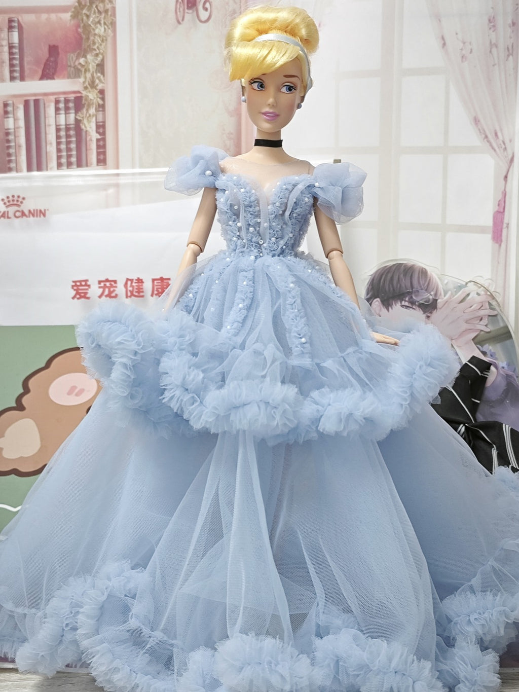 BJD Doll Clothes Blue Palace Veil Evening Dress For 1/6 Blythe BJD Doll OB24 22