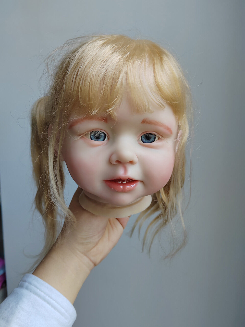 28" Reborn Baby Doll Artist Painted Kit Toddler Girl Rooted Hair Cloth Body Gift-