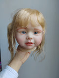 28" Reborn Baby Doll Artist Painted Kit Toddler Girl Rooted Hair Cloth Body Gift-