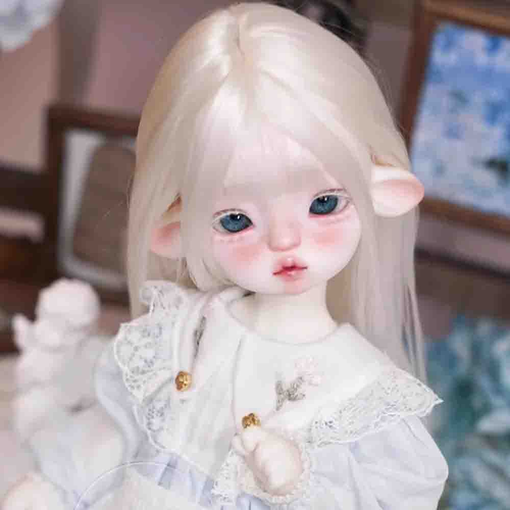 BJD 1/6 Doll SD Resin Joint Eyes Face Makeup Lamb Girl Lamb's Ear Doll Bare Doll