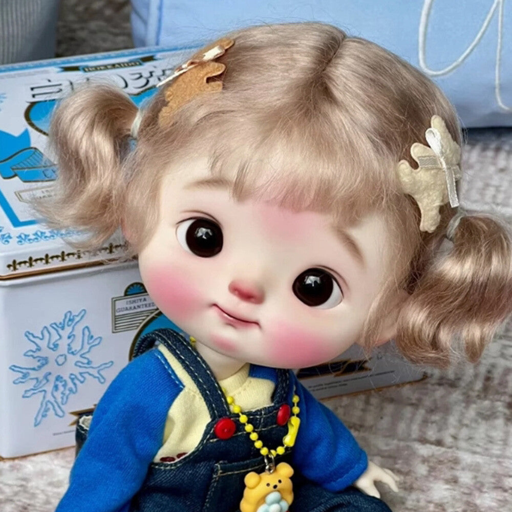SD Ball-Jointed Resin 1/8 BJD Doll Naked Body Girl with Big Head Cute Eyes Gifts