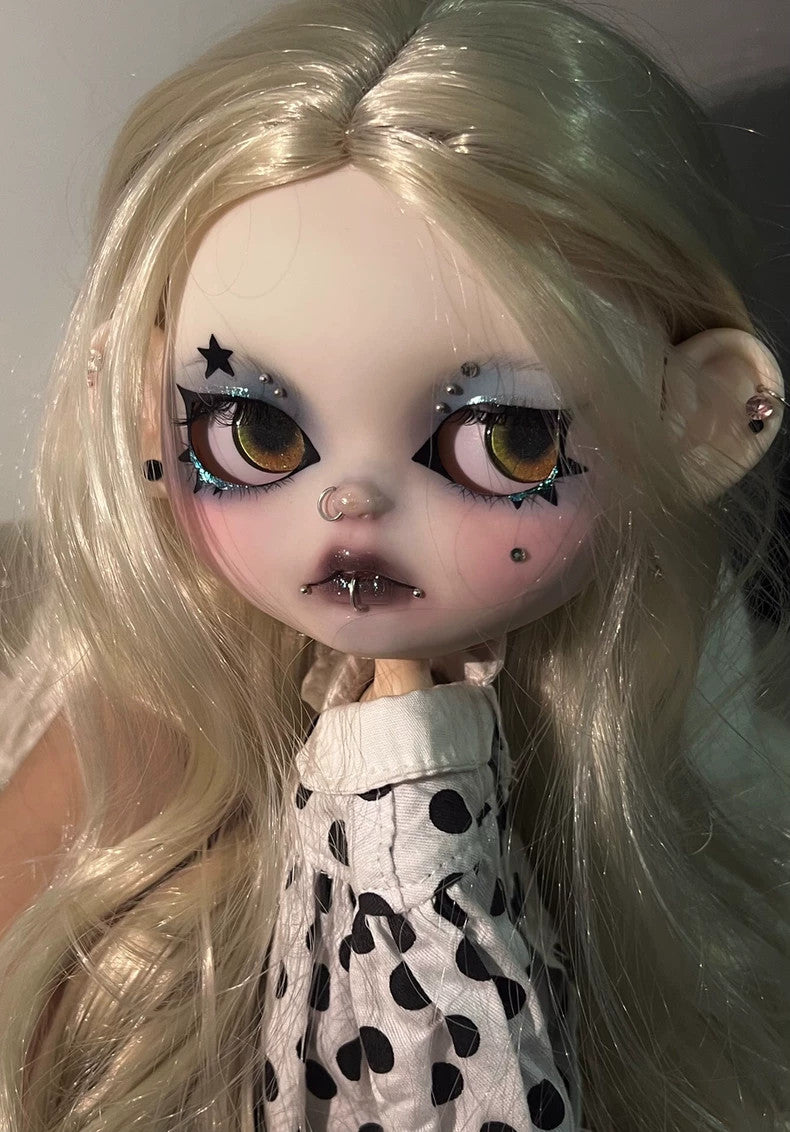 Blythe Doll Custom With Outfits Wigs Punk Girl Handmade 1/6 Doll BJD Female Gift