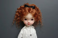 Handmade Landoudou 1/6 BJD Doll Wig Soft Mohair High Ponytail Curly Hair DIY Toy-