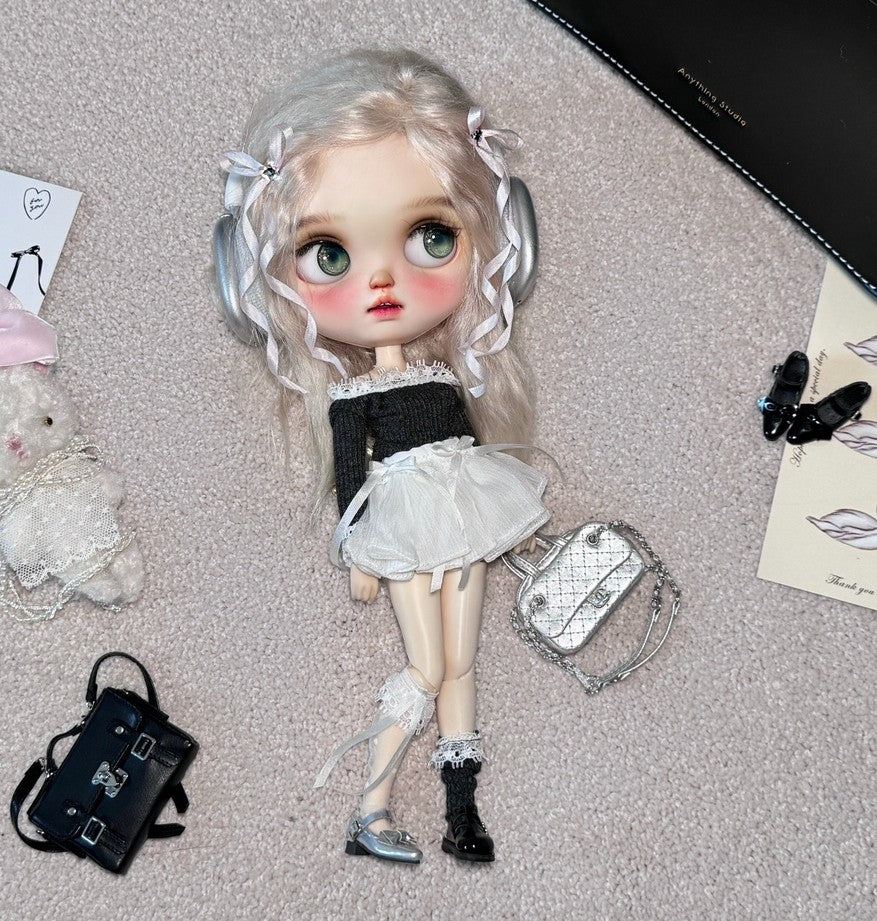 1/6 BJD Clothes Off Shoulder Top Dress Skirt For Blythe Dolls BJD doll ob22 ob24