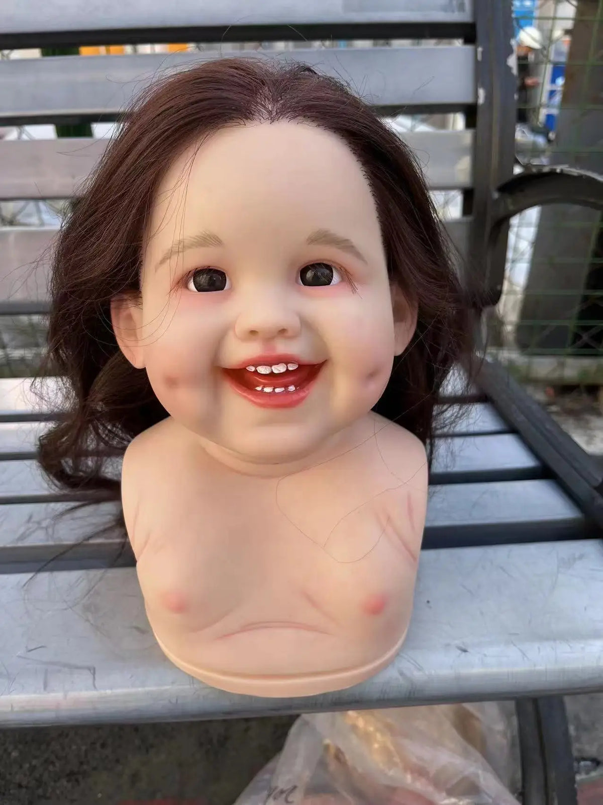 Custom Made 30in Huge Reborn Baby Doll Dimple Painted Toddler Girl Hand-Rooted Hair Body Parts Gift