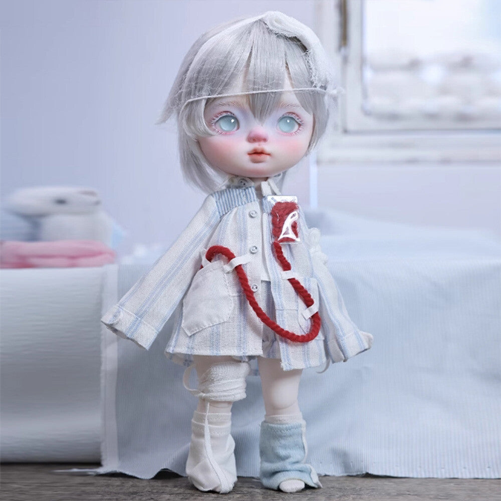 1/6 BJD Doll Ball Joint Resin Face Makeup Full Set Xiao'an Hospital Gown Girl