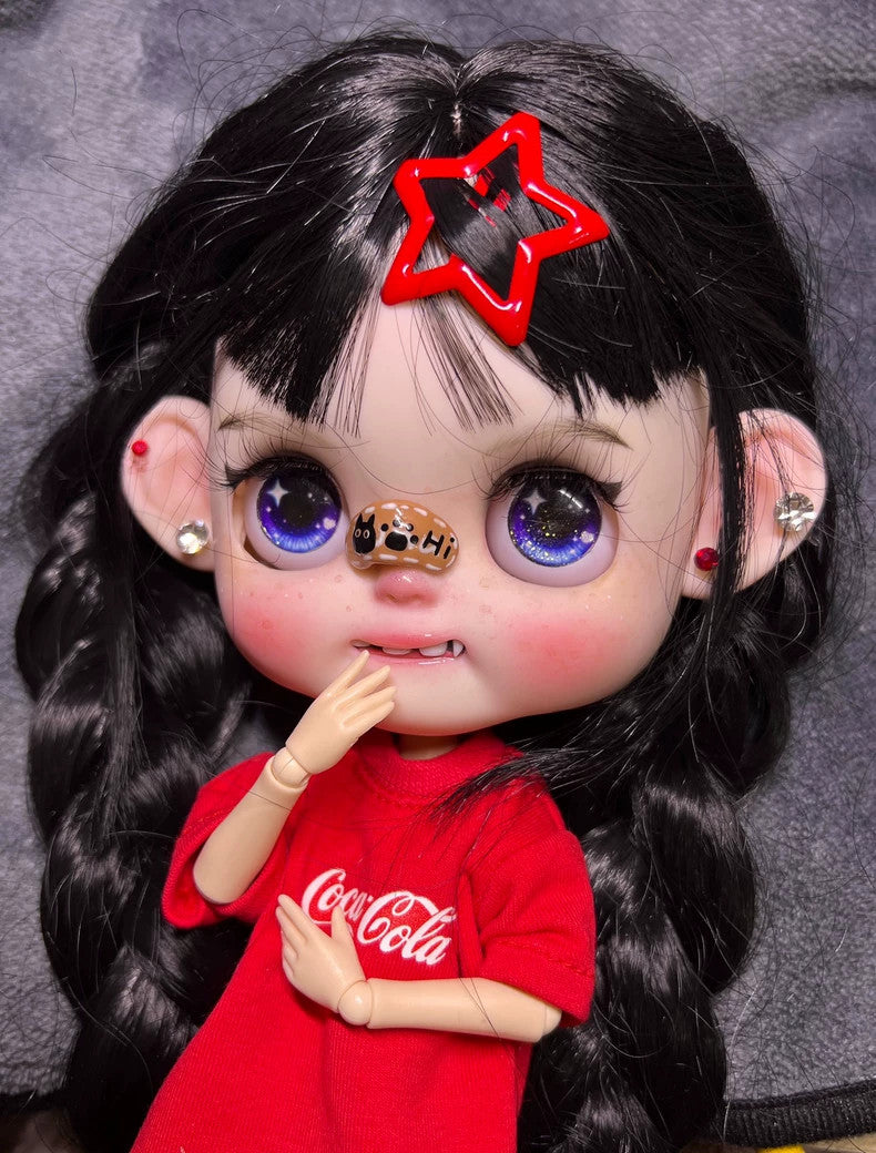 Handmade Custom Blythe Doll With Outfits + Wig Lovely Girl 1/6 Doll BJD Toy Gift