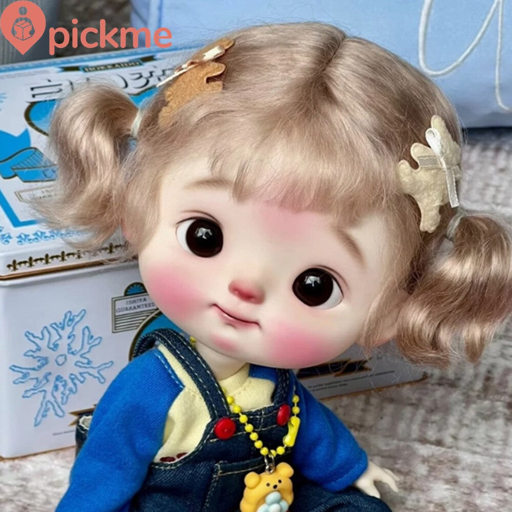 1/8 BJD Doll SD Ball-Jointed Resin Big Head Big Eyes Naked Girl Birthday Gifts-