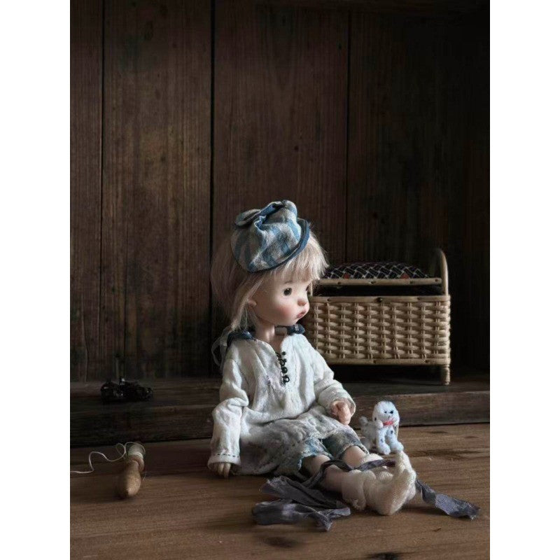 Nude 1/6 BJD Doll SD Jointed Doll Face Makeup Eyes Resin Landoudou Girl Handmade